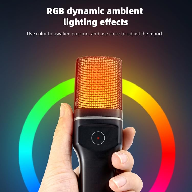 Microphone with RGB Dynamic Lighting
