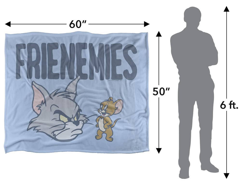 TOM AND JERRY Copriletto super morbido al tatto 152 x 127 cm