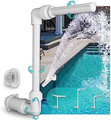 Inground Pool Fountain | Water Sprinkler Pond Swimming Jet Cascade Waterfall Cooling Aerator Accessories Attachment Decorative Sprayer Spout Fall Nozzle Kids Stuff Outdoor Decor (Standard)