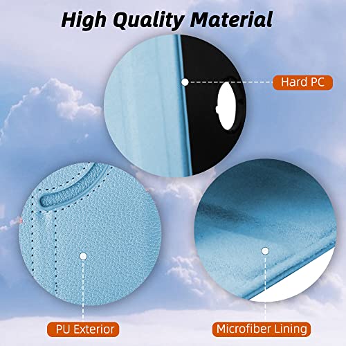 Image of TGK Rotating Cover for Samsung Galaxy Tab S9 FE 10.9 inch Tablet 360 Degree Rotating Leather Flip Case (Sky Blue)