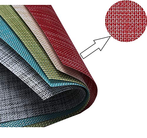 ThreeH Jogo americano lavável resistente ao calor para mesa de cozinha, jogo americano antiderrapant
