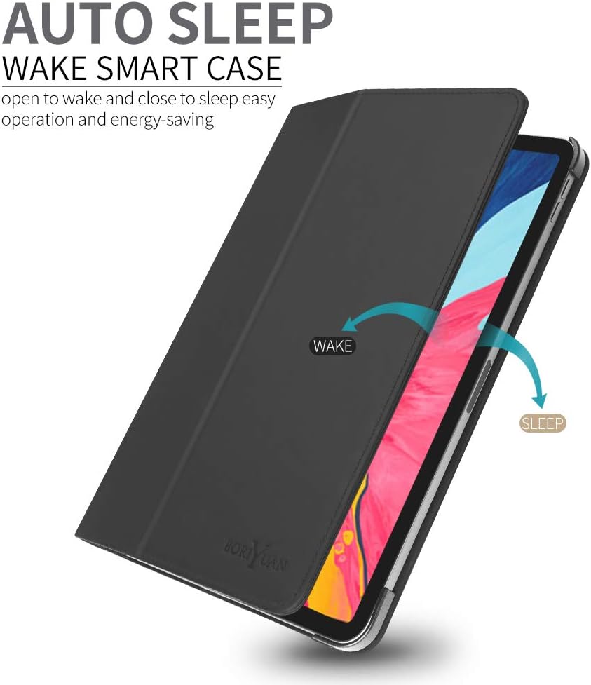 Gеt Dіѕсоunt 70% Prісе Boriyuan Leather Case for iPad Pro 11 2018-[Support Apple Pencil Pair & Charging] Leather Smart Cover Protective Folio Flip Stand with Auto Sleep/Wake for iPad Pro 11 Inch(Black)
