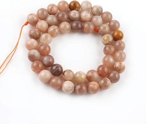 Miniatura 5 de Yochus Cuentas sueltas redondas de piedra solar de 0.315 in para la fabricación de joyas