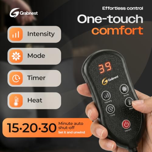 Image of Shiatsu Back Massager with Heat for Chair & Car, Electric Deep Tissue Massage Cushion, Adjustable Heat, Rolling & Kneading Mid & Lower Back Massager for Home, Office & Driving