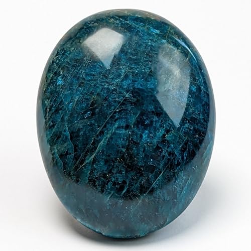 Eusice Apatite Bleue Pierre Naturelle, Cristal Thérapeutique Lithothérapie, Galet Anti-Stress & Créativité, Bien-être, Méditation, Reiki, 100% Artisanal...