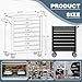 Yaciente 7-Drawer Rolling Tool Box with Wheels, High Capacity Rolling Chest with Drawers, Portable Toolbox with Wheels, Drawer Tool Chest Organizer for Garage, Workshop and Home Use (Black)