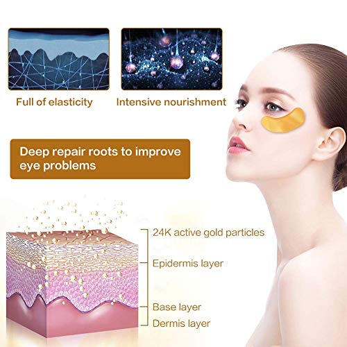 Collageen Oogmasker, Oogbehandelingsmaskers Moisturizer Ooglidcorrectie Onderooglapjes voor gezwollen ogen, Anti-rimpels… - Afbeelding 4