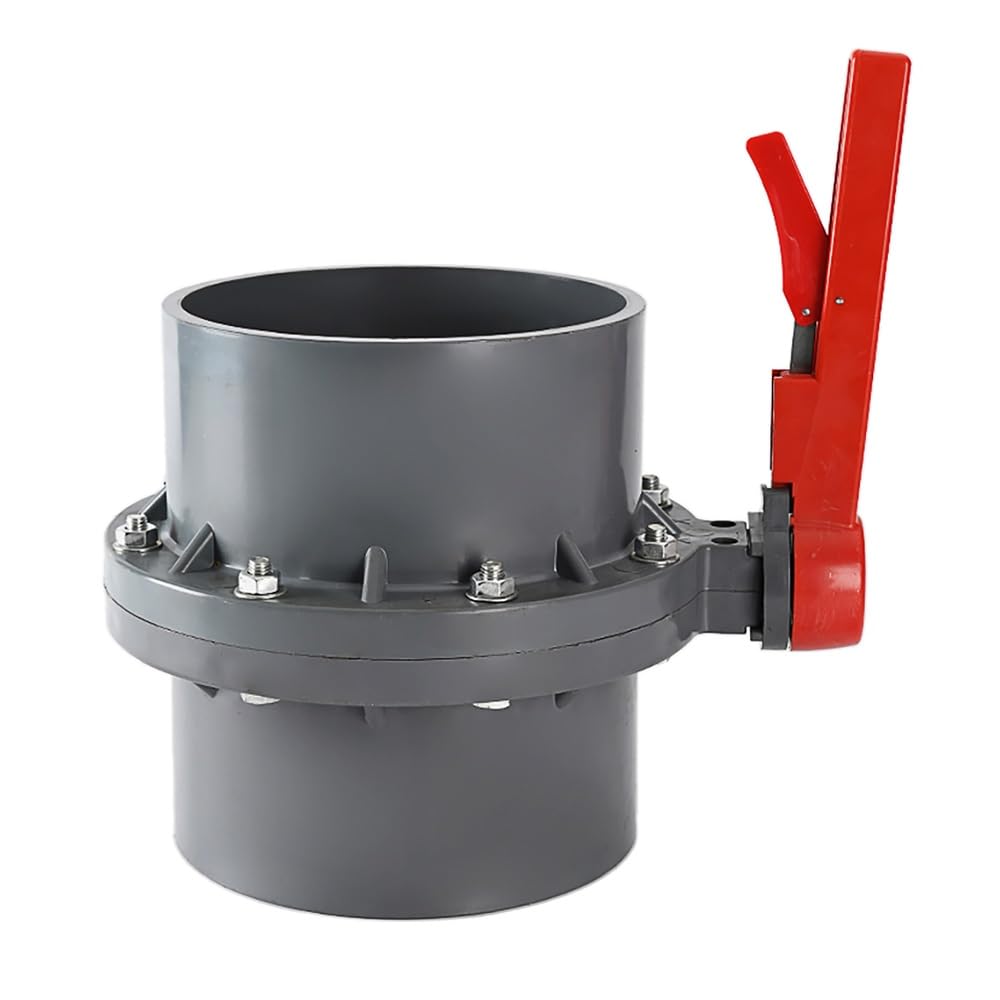 Zawór Motylkowy Z PVC, Typ Gniazdowy 90 Mm, 110 Mm, 125 Mm, 160 Mm, 200 Mm, Zawór Do Nawadniania, Uchwyt Plastikowy/ocynkowany, Konstrukcja Jednoczęściowa(Plastic handle,160mm)