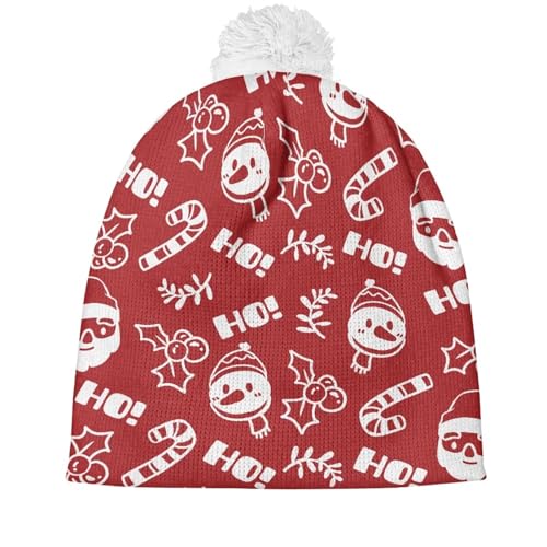 Babrukda Girls Knit Beanies Christmas Skull Cap with Pompom Beanie Hat for Home Outdoor Winter Warm Knitted Headwear2