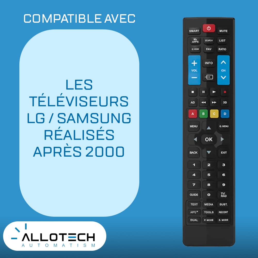 Uniwersalny pilot zdalnego sterowania - kompatybilny z telewizorem LG/Samsung