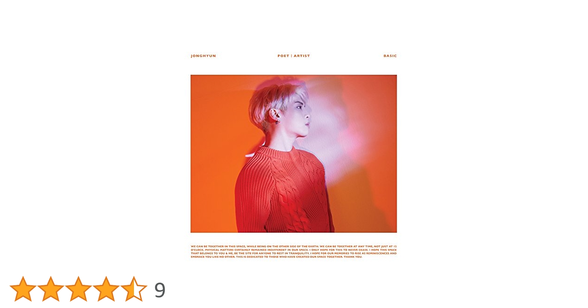 ジョンヒョン★SHINee　新品未開封CD POET ARTIST Poet / Artist by Jonghyun (CD, 2018) for sale online | eBay