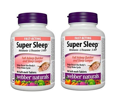 Webber Naturals Super Sleep Natural Formula for Insomnia and Anxiety 90 Tablets Twin Pack