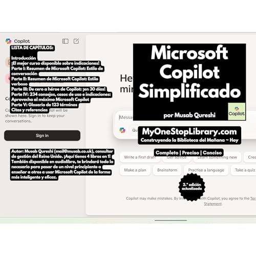 Microsoft Copilot Simplificado Audiolibro Por Musab Qureshi arte de portada
