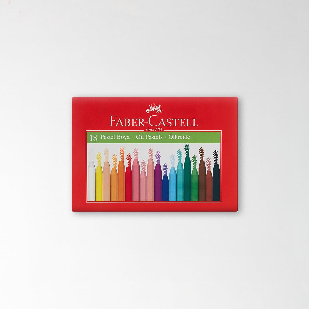 Faber-Castell Pastel Boya, 18 Renk, Yumuşak ve Canlı Renkler, Rahat Kullanım, Etkili Uygulama, Sanatsal ve Eğitsel Aktiviteler İçin