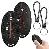 Dengthrive Silikon Hyundai Tucson Schlüsselhülle, 2 Schlüsselhülle und 2 Schlüsselanhänger 3 Tasten Hyundai Tucson Zubehör 2025, Hyundai Kona Zubehör Kompatibel mit Sonata Ioniq6 Elantra Tucson Kona