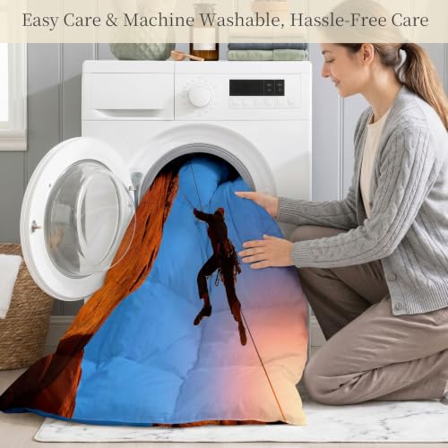 Edredón de 135 x 200 cm azul para 4 estaciones con 2 fundas de almohada lavables 8