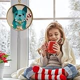 Christbaumkugeln Kunststoff mit Anhänger Seeglas, Seeglas, Kunstornament...