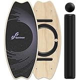 Sportneer Balance Board - 7 Modes Wobble Board with Adjustable Stoppers - Exercise Balancing Stability Trainer for Improve Balance, Surf Trainer & Physical Therapy - Roller and 2.8'' Ball Included