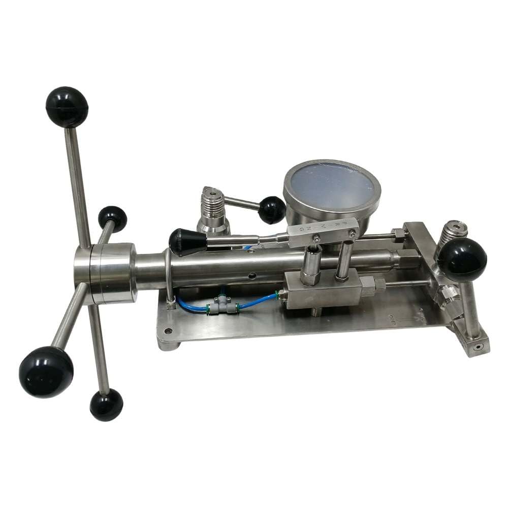 Calibrador de presión y vacío de mesa (rango: 0-1000 kg/cm²) para laboratorios de calibración productos farmacéuticos y petroquímicos Modelo: AI-PCAL1