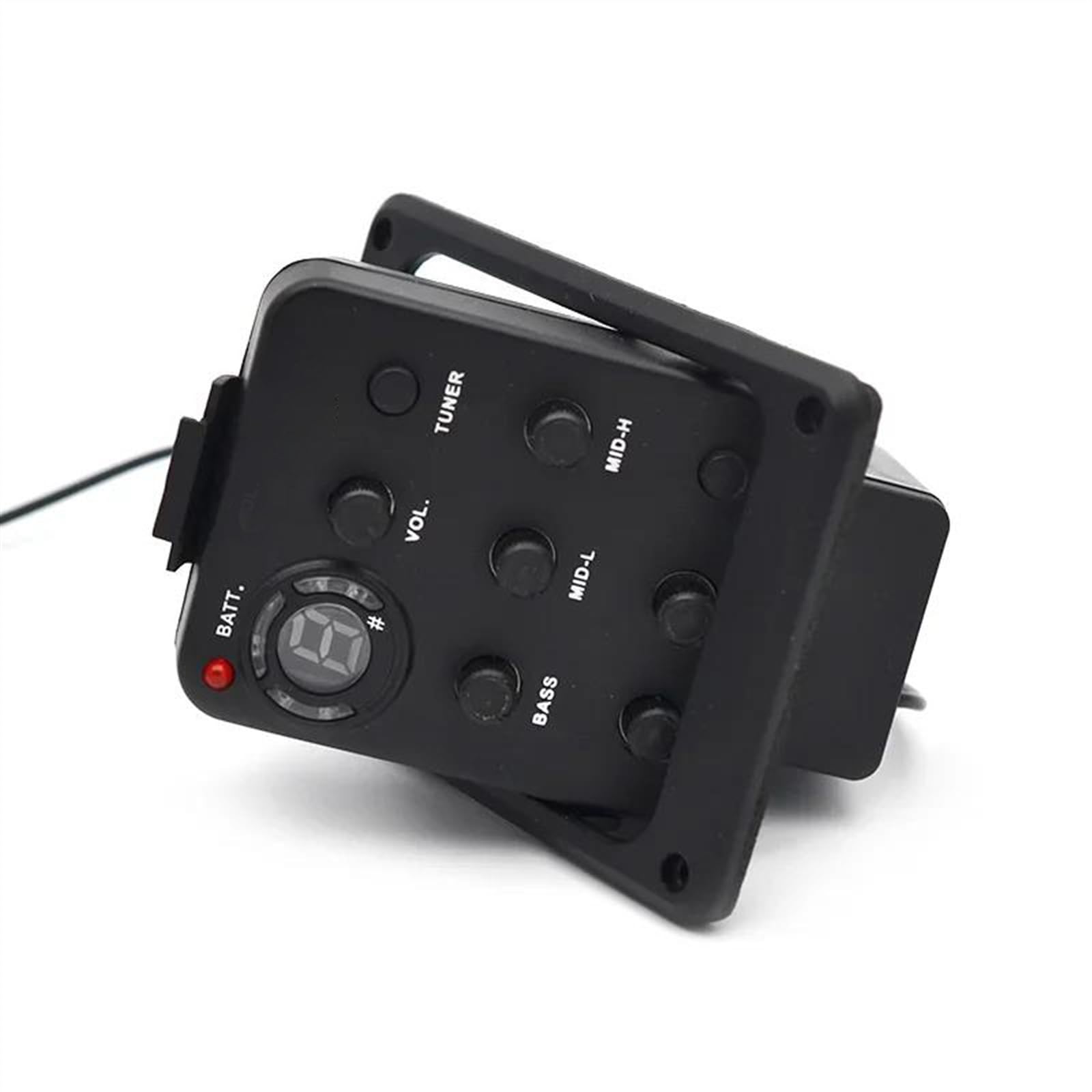 10 Pezzi Preamplificatore EQ A 5 Bande Con Accordatore Pickup Per Chitarra Acustica Con Soft Piezo Nero Pezzi di ricambio per pickup per chitarra acustica