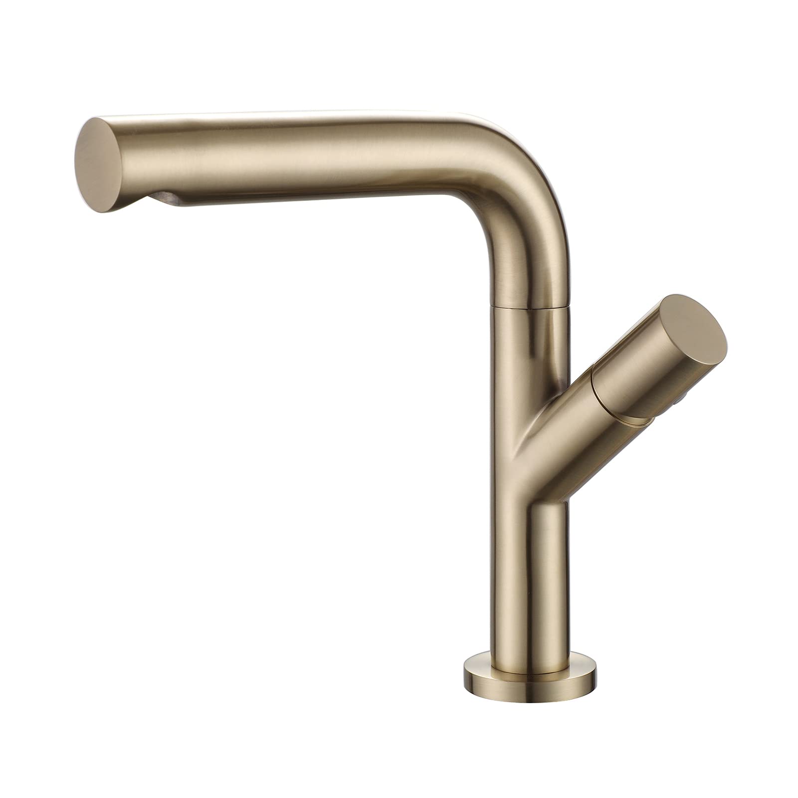 Robinet mitigeur de lavabo monotrou eau chaude et froide en laiton de couleur grise