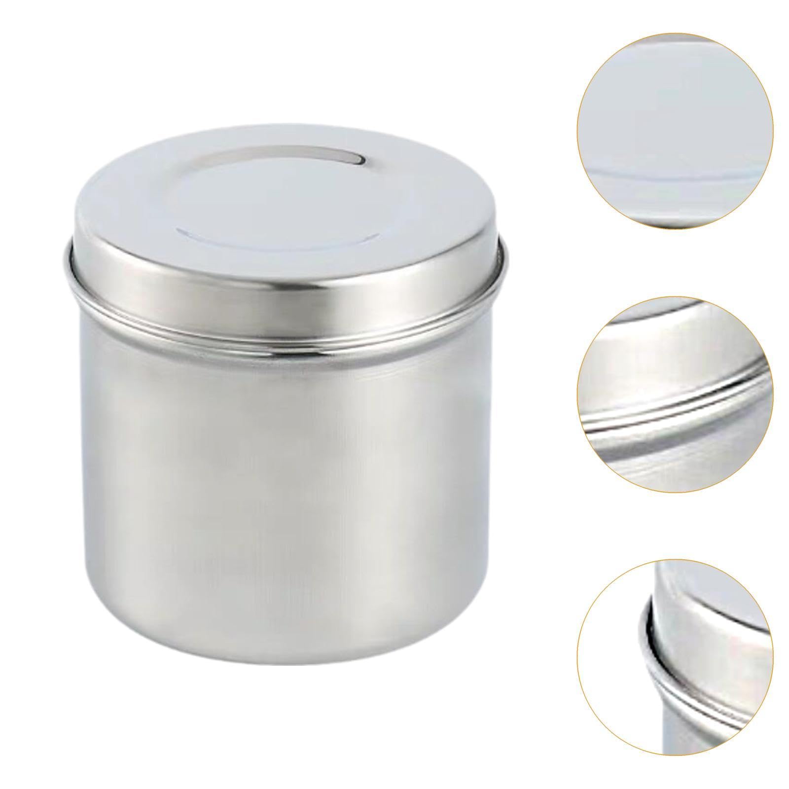 Colcolo Pot médical en Acier Inoxydable pour Boules de Coton, Support pour Pansement, Onguent, boîte de Rangement pour Salons de beauté, 8cmx8.4cm