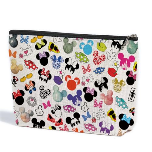 Cute Cartoon Mouse Makeup Bag Animal Lovers Gifts for Women Female Her Teen Daughter Cousin Best Friend Sister BFF Magic Mouse Stuff Cosmetic Bag Wizard Gifts Mothers Nurse Day Graduation Birthday