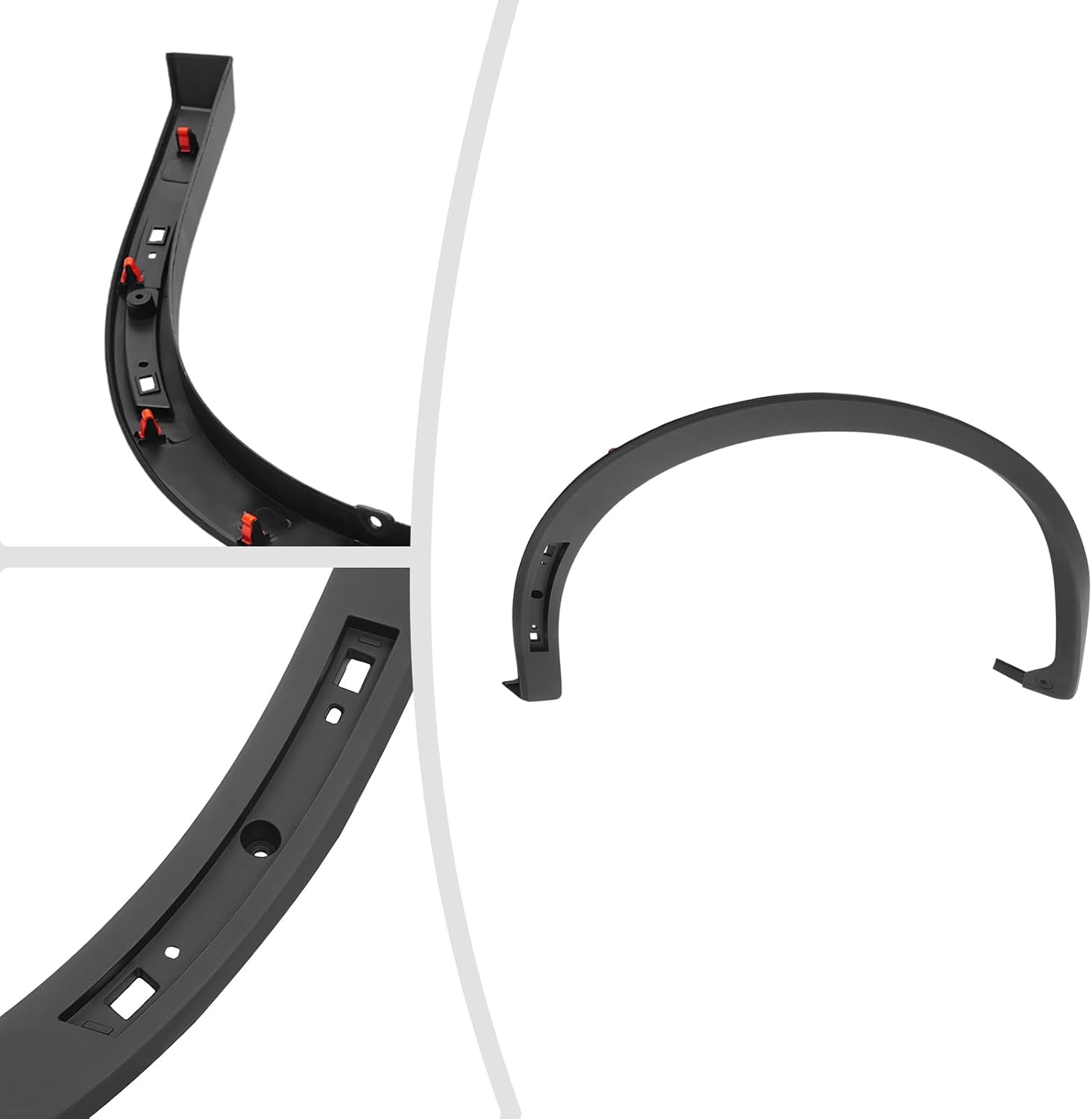 Front Fender Trim Molding For 2022 2023 2024 Mitsubishi Outlander & PHEV, 7400A596, MI1291105, 7400A595, MI1290105, Left/Right Side Wheel Arch Trim Black Wheel Flare (Left Driver Side)