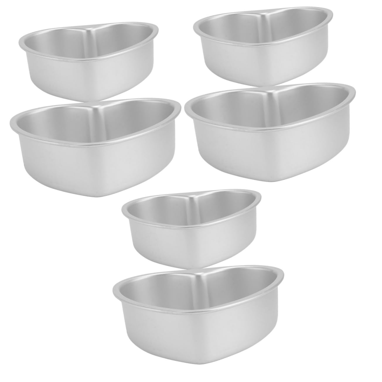 MAGICLULU Juego De 3 Moldes Para Tartas Con Forma De Corazón De Liberación Rápida Y Fácil Limpieza Para Hornear Galletas Y Mousse (2 Unidades)