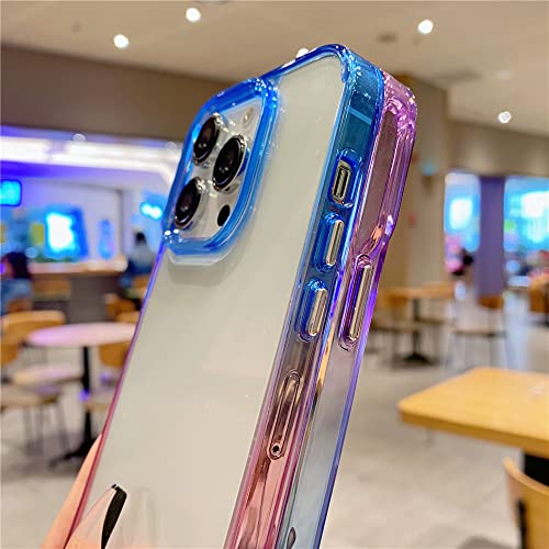 Coque cordon iPhone 12 transparent gradient collier lanyards rigide - 6