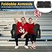 HOPERAN 23” Stadium Seats for Bleachers with Back Support 2 Pack, Half-fold Portable Bleacher Chairs with Back and Cushion, 600D Waterproof Reclining Extra Wide Bleacher Seat for Outdoor Sports