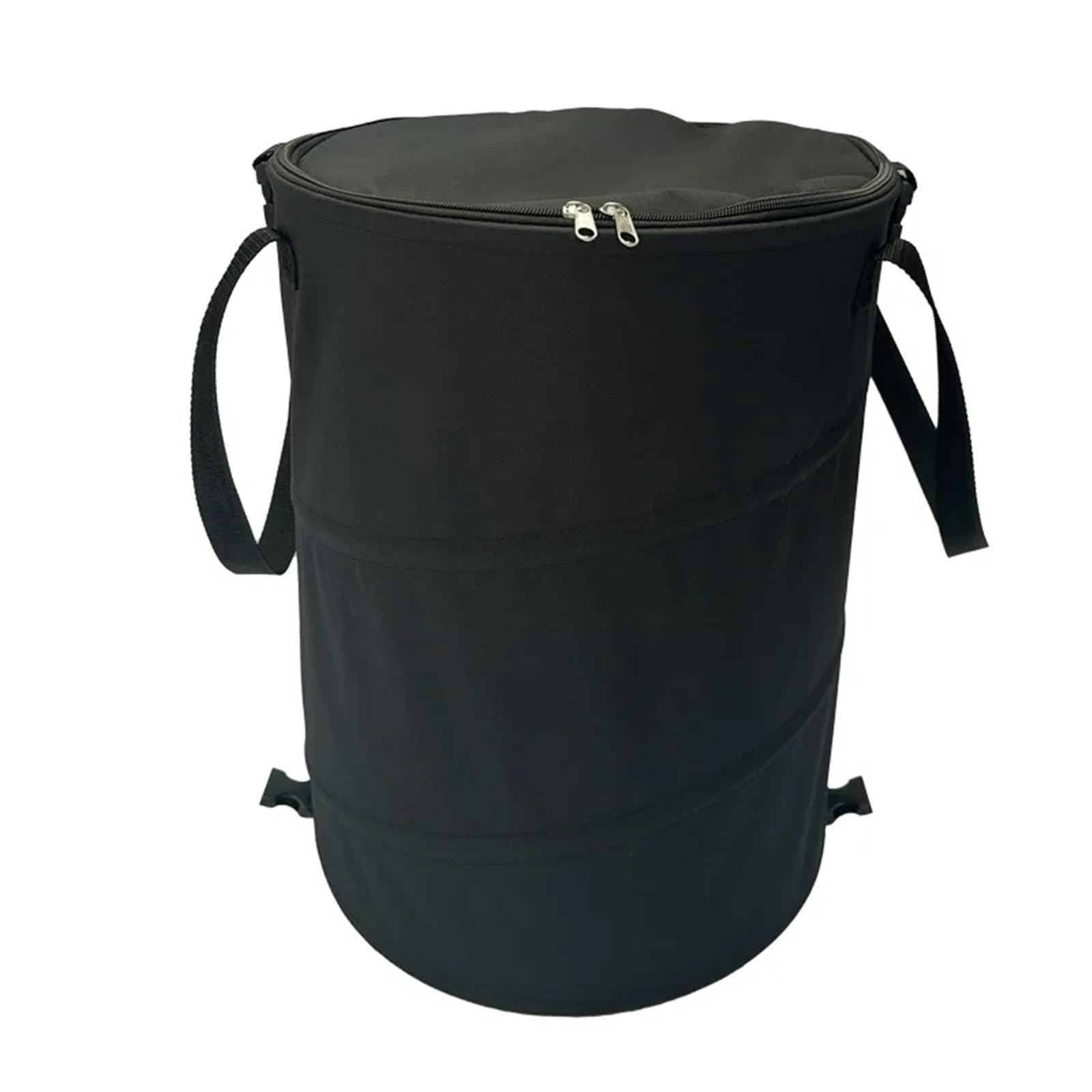 Home Camping Pattumiera Pop-Up Circolare Stoccaggio Secchio Tela Pieghevole Contenitore for il riciclaggio Sacco for immondizia da giardino Per Giardino(Black)