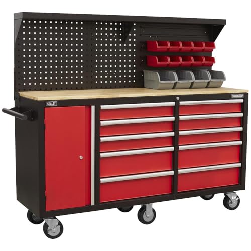 Sealey 10 Drawer Mobile Workstation with Backboard - AP6310