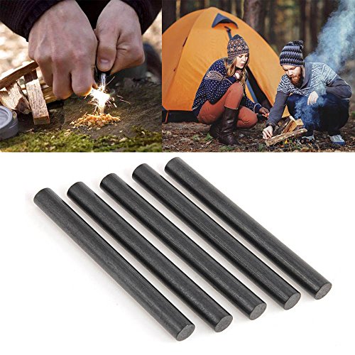 ezyoutdoor iniciador de fuego Ferrocerium Rod pedernal magnesio herramienta Kits Camping 8 cm para viaje camping senderismo supervivencia de picnic Self Defense Acampada Picnic (Pack de 5 unidades)