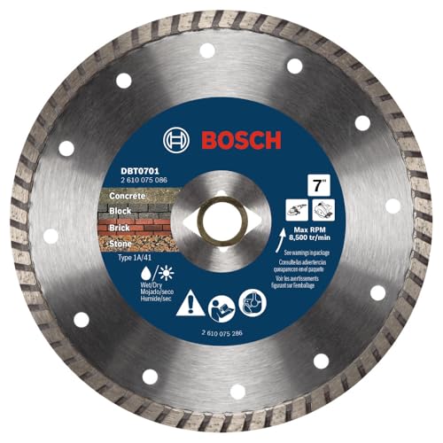 Lame diamant Turbo Rim 7 BOSCH coupe rapide brique et pierre