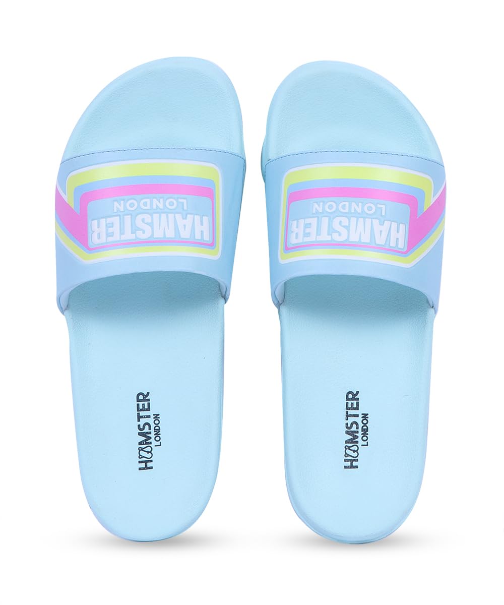 London Coastline Aqua Slides for Women, Lightweight Comfort Sandals for Girls-image-10