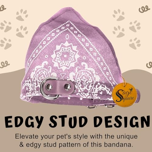 Image of Sage Square Stylish Dog Collar Scarf - Adjustable, Comfortable, Fashionable Accessory for Pets, Soft & Durable Fabric, Dog Breeds, Ideal for Daily Use, Special Occasions (Random)