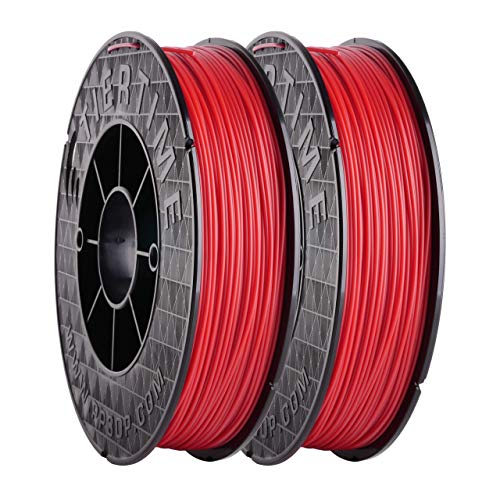 UP Fila Premium ABS 3D Printer Filament, Low Odor, Consistent 1.75mm Diameter,1KG (500g×2 Spools), Red