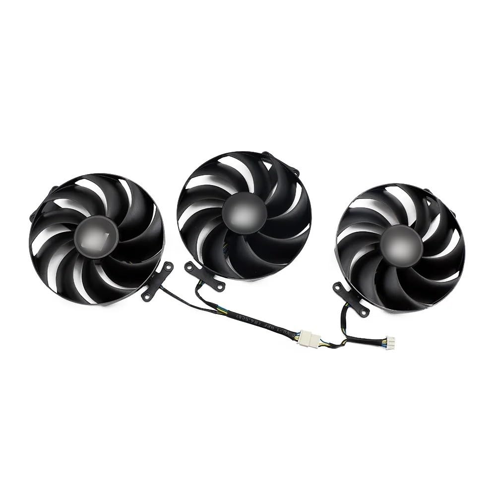 Graphics Card T129215BU RX7700XT 7800XT Fan Compatible with RX 7700 7800 XT 12GB Red Devil OC Graphics Card Replacement Fan(3-Fan)