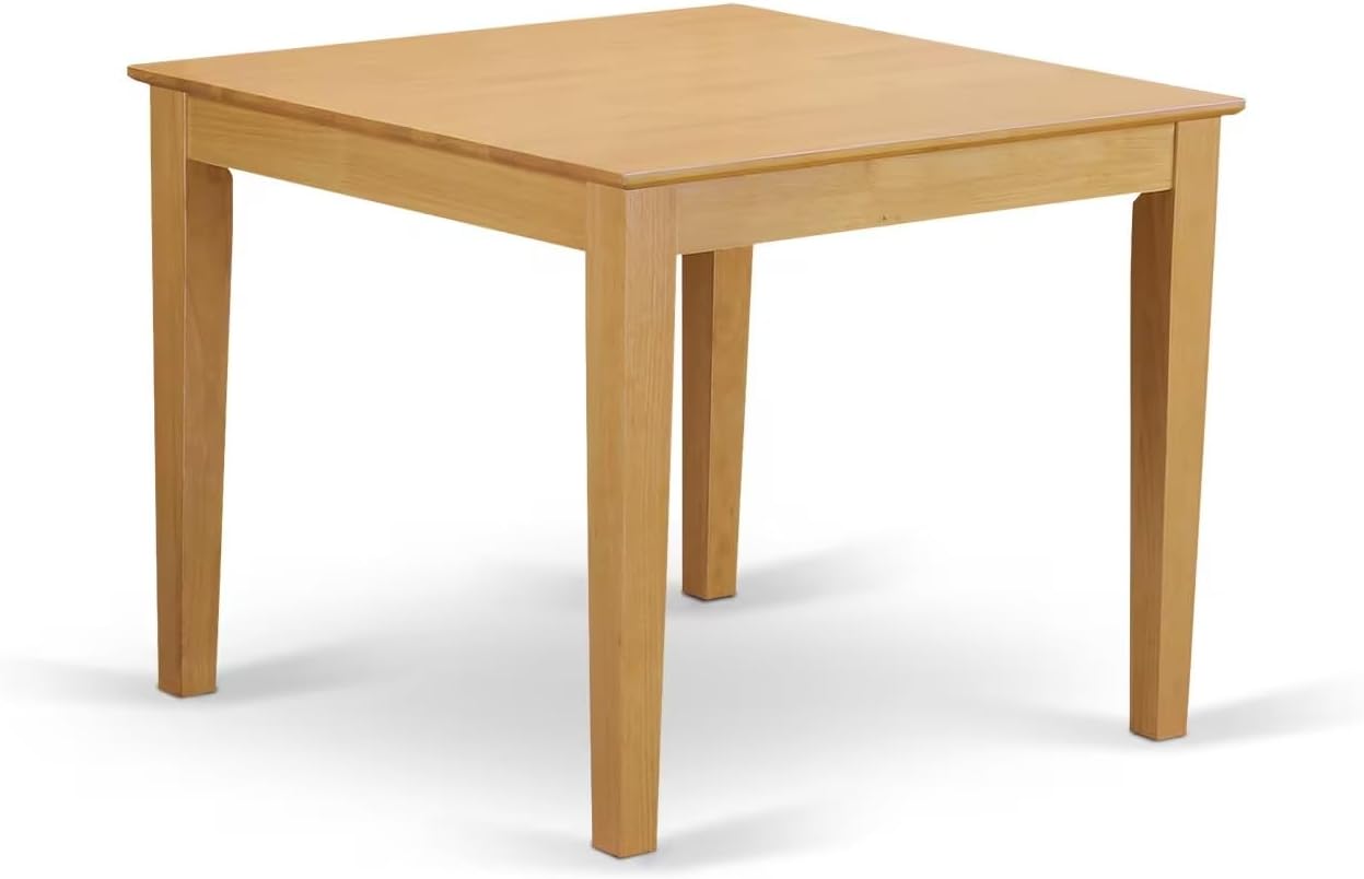 East West Furniture OXGR5-OAK-W 5 Piece Dining Table Set for 4 Includes a Square Kitchen Table and 4 Dining Room Chairs, 36x36 Inch, Oak