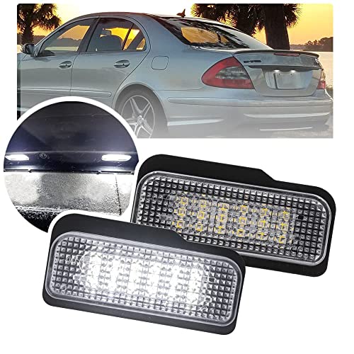 njssjd LED Targa Luci Per M/ercedes Benz Classe C W203 W209 C209 A209 CLK Classe Xenon Bianco Tag Lampada