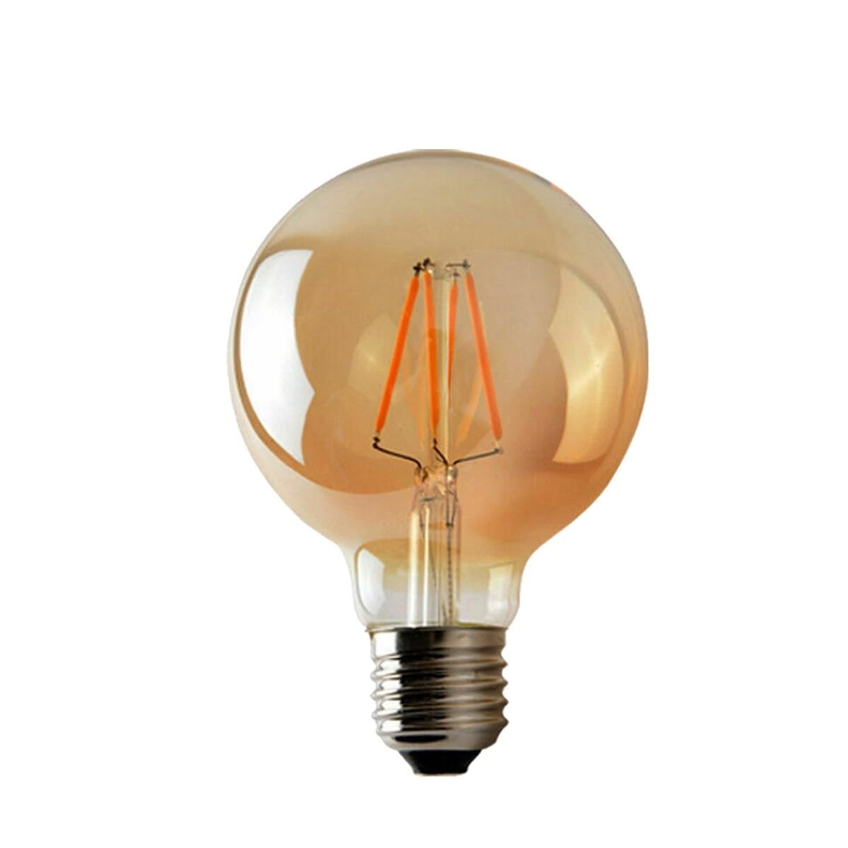 LEDSone Dimmable G95 E27 LED Edison Style Light Bulbs 4W, G95 Edison Screw Decorative Filament Bulbs Amber Globe Glass Warm White Lighting 2700K [Energy Class A] — image 1