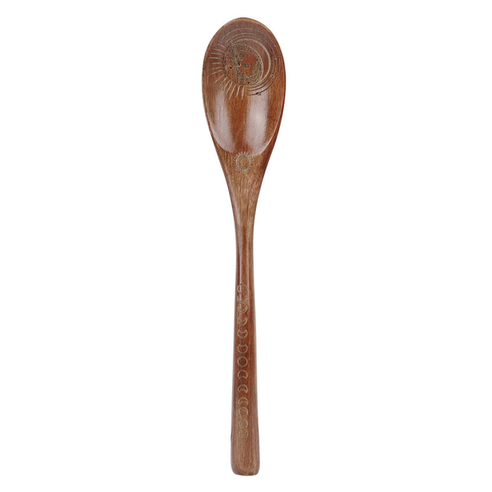 Tsophreniq Wooden Spoons Soup Spoon Tableware Natural Ellipse Ladle Spoons 5 Styles Choose for Stirring Cooking Long Wooden for Stirring