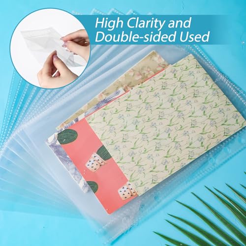 QFGasre Sheet Protectors for 6 Rings A5 Binder 20pcs Clear Page Protectors Plastic Sleeves for Binder Double Sided Top Loading Refill Clear Playbill Binders Pockets Photo Card Sticker Organizer - Thumbnail 7