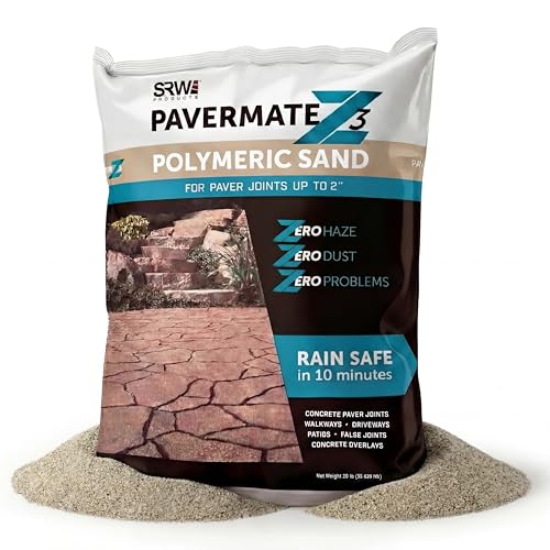 SRW Pavermate Z3 Polymeric Sand for Pavers 50 Lb Tan Bag, Paver Sand Polymeric for Hardscape Installations, Joint Stabilizer for Brick, Stone, Concrete Pavers, Natural Stone and Flagstone Surfaces