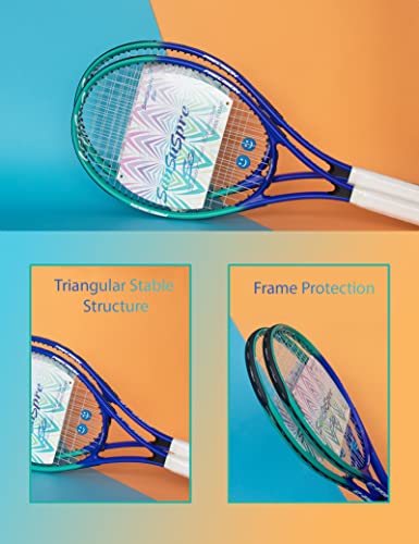 27” Tennis Racket For Adult 4 Pack Men Women Tennis Racquet Set For Beginner And Professional With Bag Tennis Ball Overgrips Vibration Damper #TOP3