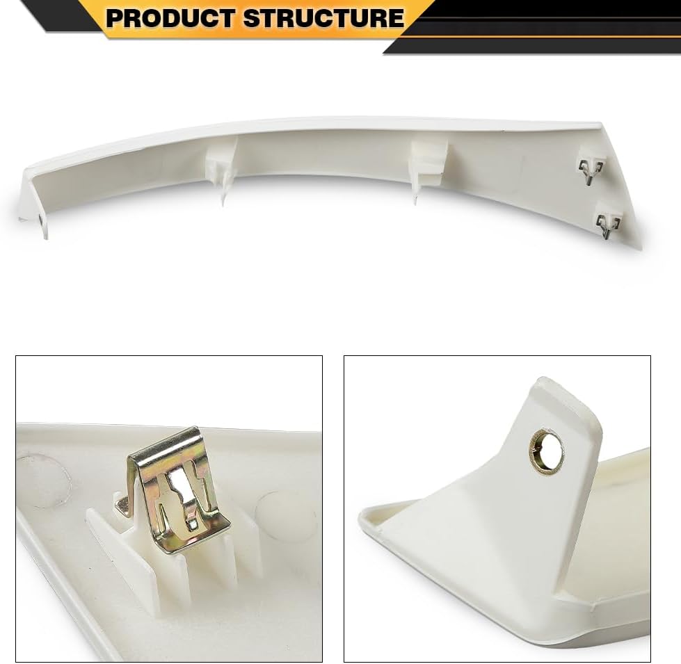 CNNELL Headlight Fillers Left&Right Headlamp Molding Panel Bezel White Compatible with Ram ProMaster 1500 2500 3500 Base 2014-2022 1ZT59ZZZAA, CH1089103, 1ZT60ZZZAA, CH1088103