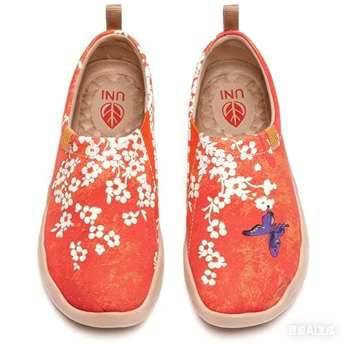 Womens Ultra Light Art Painted Loafers Fashion Travel Shoes Casual Daily Flats