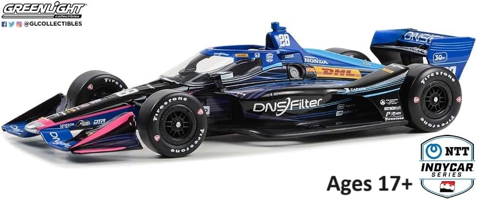 Greenlight 11223 2023 NTT IndyCar Series - #28 Romain Grosjean/Andretti Autosport, DNSFilter (Road Course Configuration) 1:18 Scale