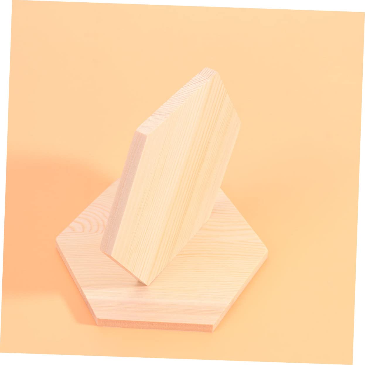 SHINEOFI 10 Piezas Bloques de Madera Poligonales para Manualidades, Tablas de Pino Fácil Pintar Decorar, Formas Obsequios DIY
